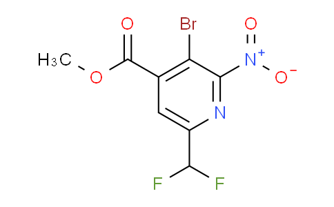AM120756 | 1805447-84-0 | Methyl 3-bromo-6-(difluoromethyl)-2-nitropyridine-4-carboxylate