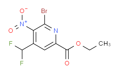 Ethyl 2-bromo-4-(difluoromethyl)-3-nitropyridine-6-carboxylate