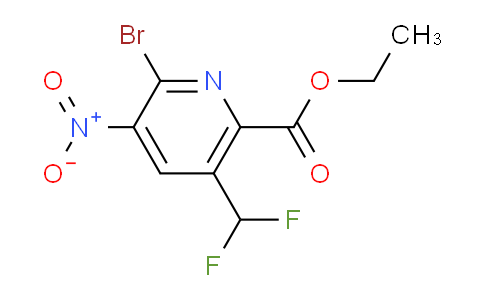 Ethyl 2-bromo-5-(difluoromethyl)-3-nitropyridine-6-carboxylate
