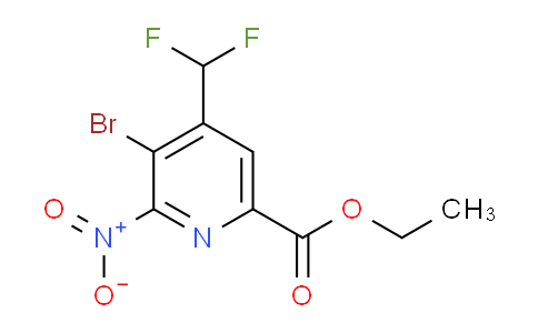 Ethyl 3-bromo-4-(difluoromethyl)-2-nitropyridine-6-carboxylate
