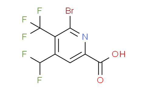 AM120811 | 1805255-03-1 | 2-Bromo-4-(difluoromethyl)-3-(trifluoromethyl)pyridine-6-carboxylic acid