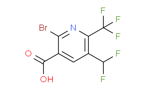 AM120818 | 1804670-89-0 | 2-Bromo-5-(difluoromethyl)-6-(trifluoromethyl)pyridine-3-carboxylic acid