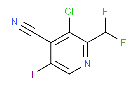 3-Chloro-4-cyano-2-(difluoromethyl)-5-iodopyridine