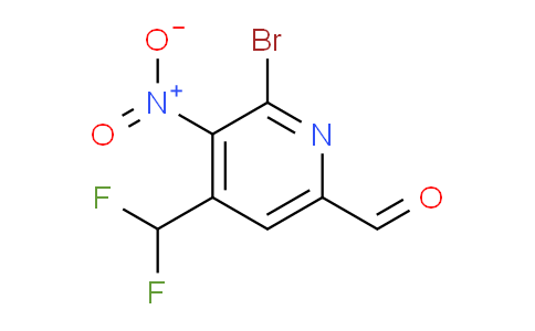 2-Bromo-4-(difluoromethyl)-3-nitropyridine-6-carboxaldehyde