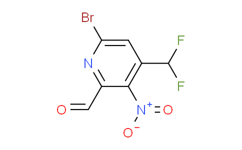 6-Bromo-4-(difluoromethyl)-3-nitropyridine-2-carboxaldehyde