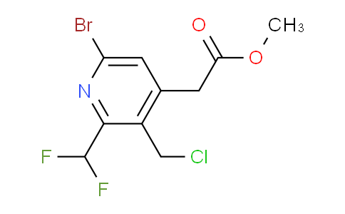 Methyl 6-bromo-3-(chloromethyl)-2-(difluoromethyl)pyridine-4-acetate