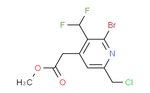 Methyl 2-bromo-6-(chloromethyl)-3-(difluoromethyl)pyridine-4-acetate