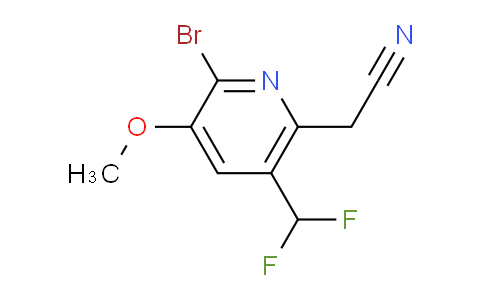 AM120987 | 1805426-38-3 | 2-Bromo-5-(difluoromethyl)-3-methoxypyridine-6-acetonitrile