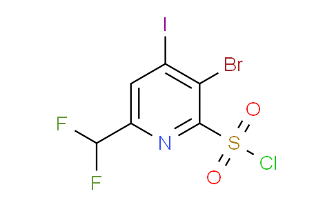 3-Bromo-6-(difluoromethyl)-4-iodopyridine-2-sulfonyl chloride