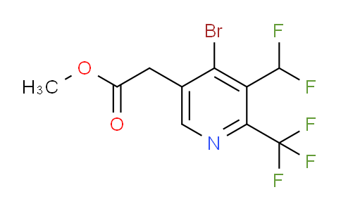 Methyl 4-bromo-3-(difluoromethyl)-2-(trifluoromethyl)pyridine-5-acetate