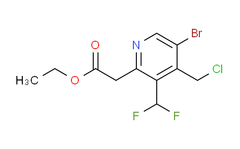 Ethyl 5-bromo-4-(chloromethyl)-3-(difluoromethyl)pyridine-2-acetate