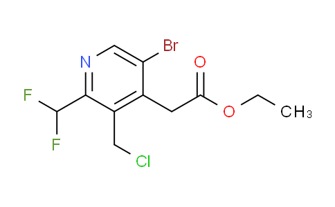 Ethyl 5-bromo-3-(chloromethyl)-2-(difluoromethyl)pyridine-4-acetate