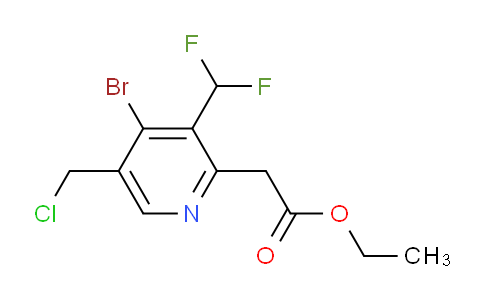 Ethyl 4-bromo-5-(chloromethyl)-3-(difluoromethyl)pyridine-2-acetate