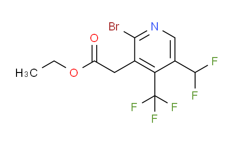 AM121049 | 1806873-17-5 | Ethyl 2-bromo-5-(difluoromethyl)-4-(trifluoromethyl)pyridine-3-acetate