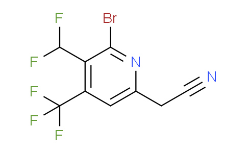 AM121050 | 1804669-74-6 | 2-Bromo-3-(difluoromethyl)-4-(trifluoromethyl)pyridine-6-acetonitrile