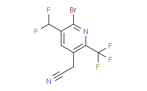 AM121051 | 1805253-95-5 | 2-Bromo-3-(difluoromethyl)-6-(trifluoromethyl)pyridine-5-acetonitrile