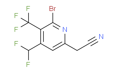 2-Bromo-4-(difluoromethyl)-3-(trifluoromethyl)pyridine-6-acetonitrile