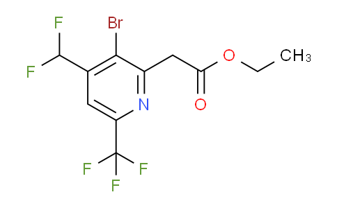 AM121070 | 1807026-28-3 | Ethyl 3-bromo-4-(difluoromethyl)-6-(trifluoromethyl)pyridine-2-acetate