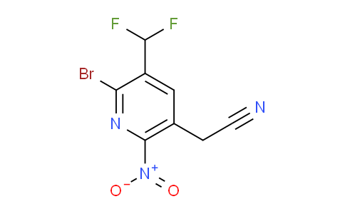 2-Bromo-3-(difluoromethyl)-6-nitropyridine-5-acetonitrile