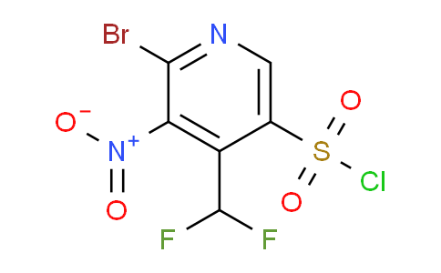2-Bromo-4-(difluoromethyl)-3-nitropyridine-5-sulfonyl chloride