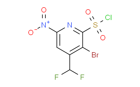 3-Bromo-4-(difluoromethyl)-6-nitropyridine-2-sulfonyl chloride