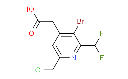 3-Bromo-6-(chloromethyl)-2-(difluoromethyl)pyridine-4-acetic acid