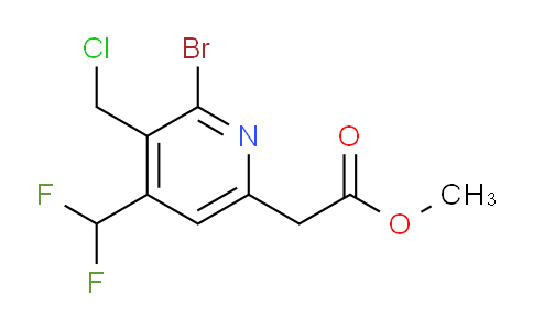Methyl 2-bromo-3-(chloromethyl)-4-(difluoromethyl)pyridine-6-acetate