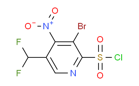 3-Bromo-5-(difluoromethyl)-4-nitropyridine-2-sulfonyl chloride