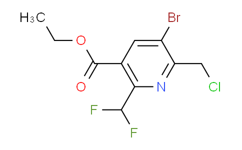 AM121175 | 1805355-58-1 | Ethyl 3-bromo-2-(chloromethyl)-6-(difluoromethyl)pyridine-5-carboxylate