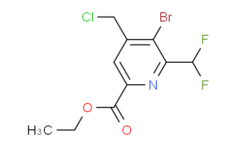 AM121176 | 1805392-98-6 | Ethyl 3-bromo-4-(chloromethyl)-2-(difluoromethyl)pyridine-6-carboxylate