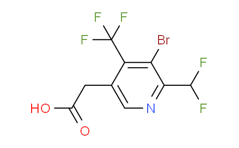 3-Bromo-2-(difluoromethyl)-4-(trifluoromethyl)pyridine-5-acetic acid