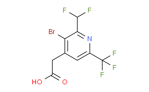 AM121180 | 1805960-64-8 | 3-Bromo-2-(difluoromethyl)-6-(trifluoromethyl)pyridine-4-acetic acid