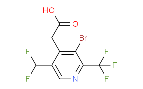 AM121188 | 1804464-44-5 | 3-Bromo-5-(difluoromethyl)-2-(trifluoromethyl)pyridine-4-acetic acid
