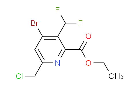 Ethyl 4-bromo-6-(chloromethyl)-3-(difluoromethyl)pyridine-2-carboxylate