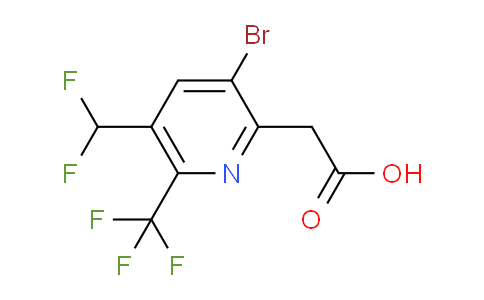 3-Bromo-5-(difluoromethyl)-6-(trifluoromethyl)pyridine-2-acetic acid