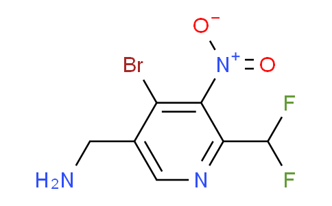 5-(Aminomethyl)-4-bromo-2-(difluoromethyl)-3-nitropyridine