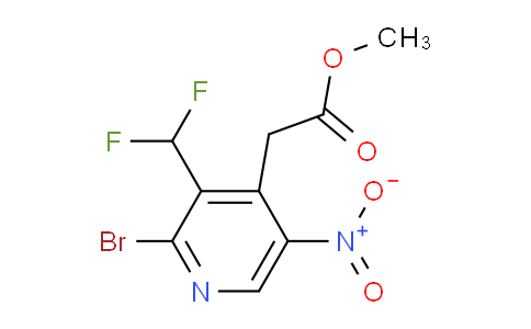Methyl 2-bromo-3-(difluoromethyl)-5-nitropyridine-4-acetate