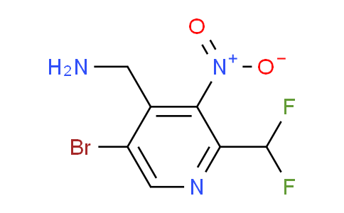 4-(Aminomethyl)-5-bromo-2-(difluoromethyl)-3-nitropyridine