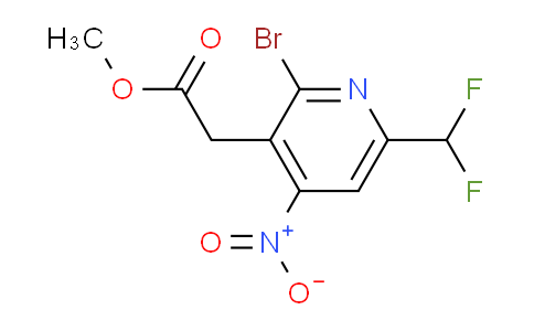 Methyl 2-bromo-6-(difluoromethyl)-4-nitropyridine-3-acetate