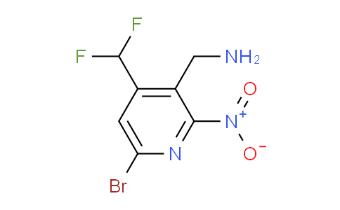 3-(Aminomethyl)-6-bromo-4-(difluoromethyl)-2-nitropyridine
