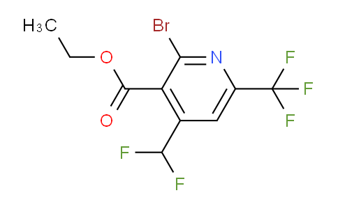 AM121290 | 1804465-68-6 | Ethyl 2-bromo-4-(difluoromethyl)-6-(trifluoromethyl)pyridine-3-carboxylate