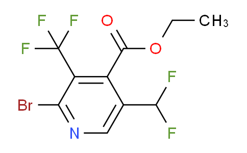 Ethyl 2-bromo-5-(difluoromethyl)-3-(trifluoromethyl)pyridine-4-carboxylate