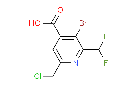 AM121302 | 1804668-96-9 | 3-Bromo-6-(chloromethyl)-2-(difluoromethyl)pyridine-4-carboxylic acid