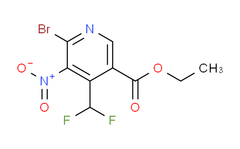 Ethyl 2-bromo-4-(difluoromethyl)-3-nitropyridine-5-carboxylate