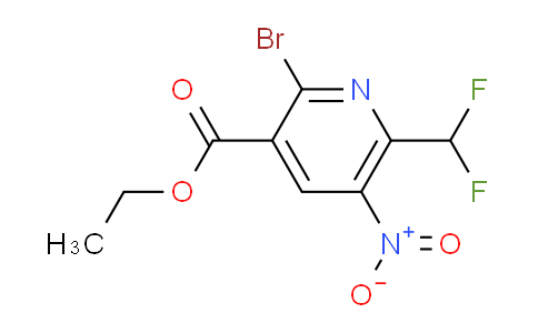 Ethyl 2-bromo-6-(difluoromethyl)-5-nitropyridine-3-carboxylate