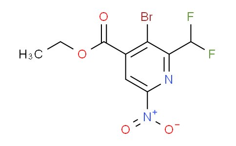 AM121322 | 1806916-49-3 | Ethyl 3-bromo-2-(difluoromethyl)-6-nitropyridine-4-carboxylate