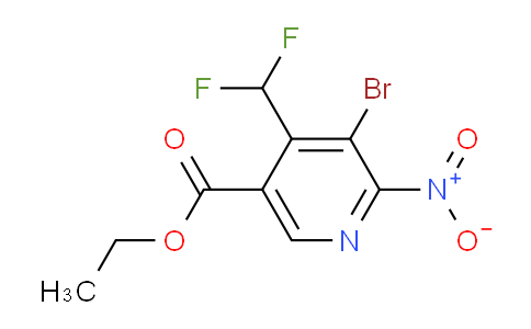 Ethyl 3-bromo-4-(difluoromethyl)-2-nitropyridine-5-carboxylate