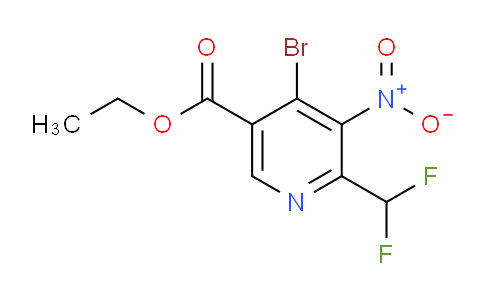 Ethyl 4-bromo-2-(difluoromethyl)-3-nitropyridine-5-carboxylate