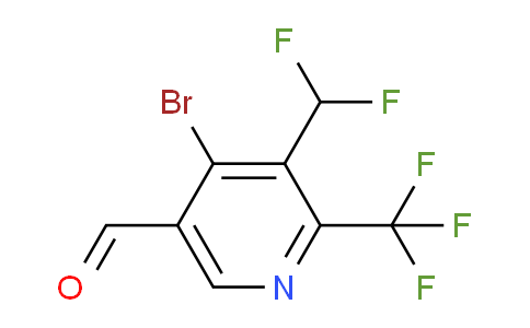 4-Bromo-3-(difluoromethyl)-2-(trifluoromethyl)pyridine-5-carboxaldehyde