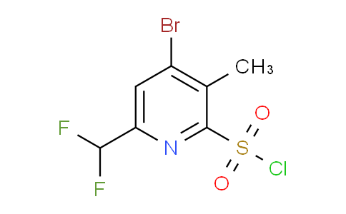 4-Bromo-6-(difluoromethyl)-3-methylpyridine-2-sulfonyl chloride